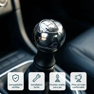 Pommeau de vitesse chromé 106 — détail et finition