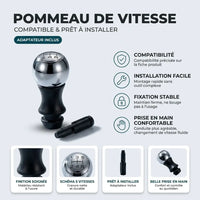 Compatibilité et caractéristiques du pommeau de vitesse chromé Berlingo
