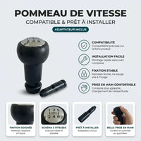 Pommeau de vitesse Berlingo noir, points forts