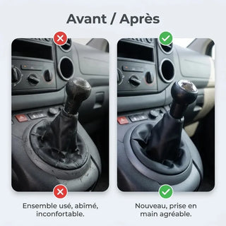 Comparaison avant après remplacement kit pommeau soufflet Citroën Berlingo 2