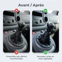 Comparaison avant après remplacement kit pommeau soufflet Peugeot Partner 2