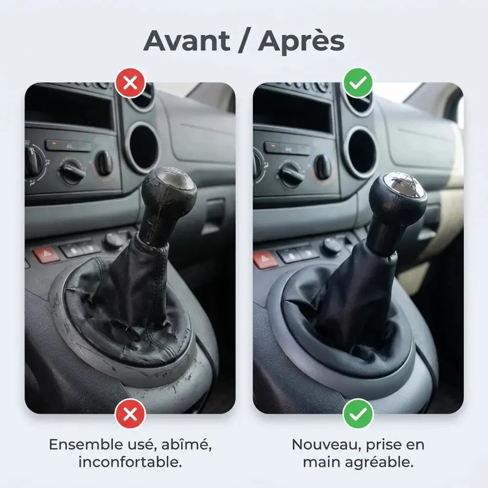 Comparaison avant après remplacement kit pommeau soufflet Peugeot Partner 2 Image