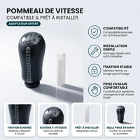 Pommeau de vitesse Modus à couture blanche, compatible et prêt à installer