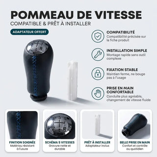 Pommeau de vitesse Modus à couture bleue, compatible et prêt à installer