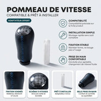 Pommeau de vitesse Twingo 2 à couture bleue, compatible et prêt à installer